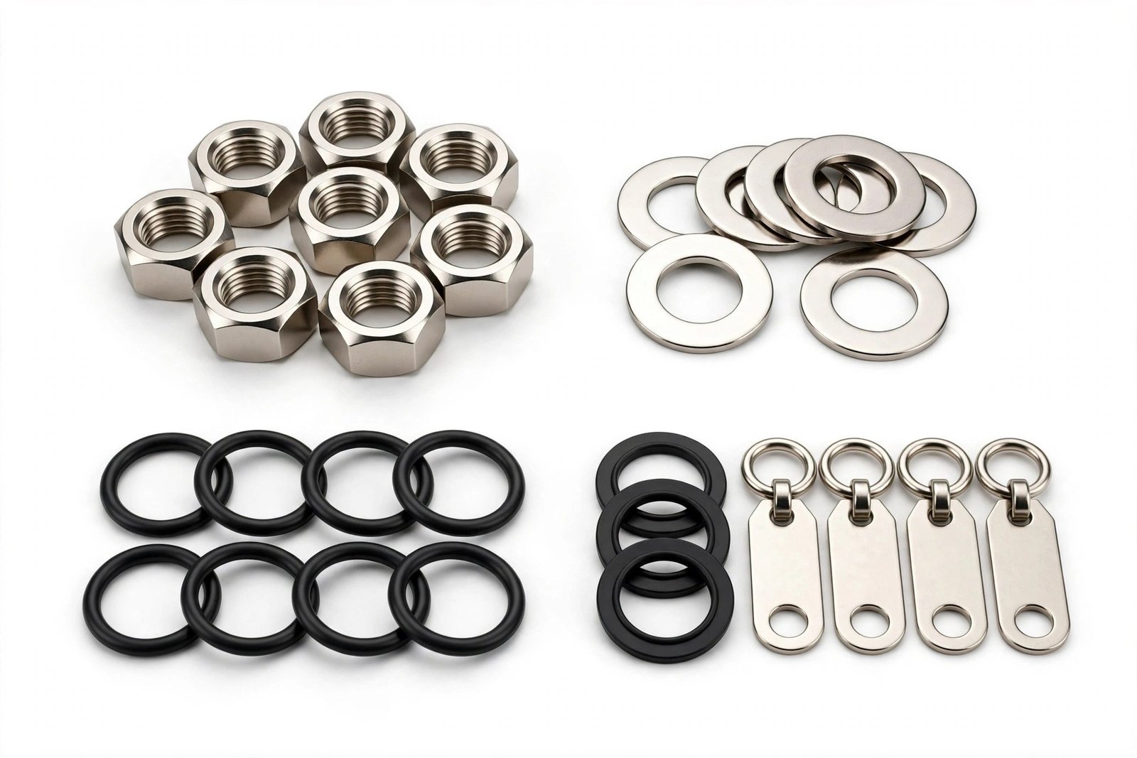 Brass cable gland accessories — earth tags, lock nuts, shrouds