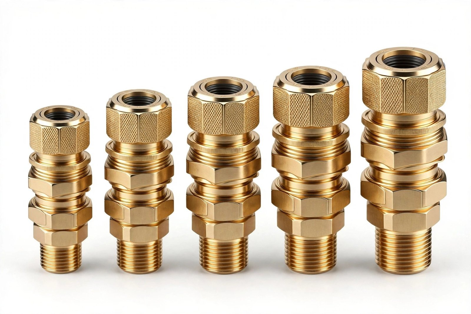 Brass PG and metric IP68 weatherproof cable glands