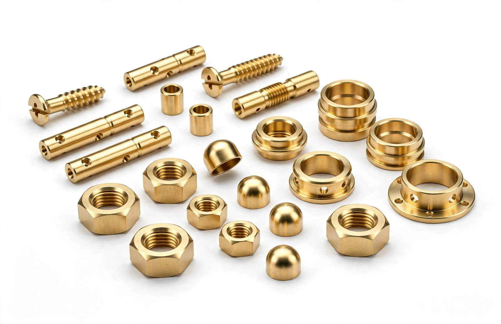 Precision CNC-turned automotive brass components manufactured in Jamnagar, India